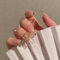 24pcs Medium Coffin Press on Nails Clear False Nails Glitter Silver Fake Nails 3D Gold Butterfly Stick on Nails Removable Glue-on Acrylic Nail Tips Spring Summer Accessories for Women