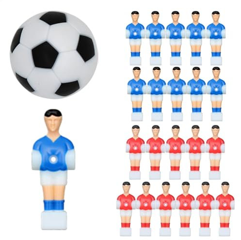 Generisch Tischfußballspieler, Fußballspieler,22x Harz Fußballmänner Figuren | Kinderspielzubehör, Nicht -Slip -Hockey -Geräteersatz für Kinder Mädchen