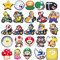 Mario Croc Charms, 25 PCS Mario Shoe Charms for Kids, Cartoon Shoes Decoration, Superhero Cartoon Anime Clog Decoration, for Kids Boys Girls Men Women, Party Birthday Gifts, Peach, Luigi