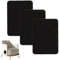 3Pcs Leather Repair Patch Flax Self Adhesive Leather Repair Patches Black Car Seat Repair Kit Fabric Tents Furniture Sofa Repair Patch Leathers Glue for Sofa Patches Tape 20x28cm