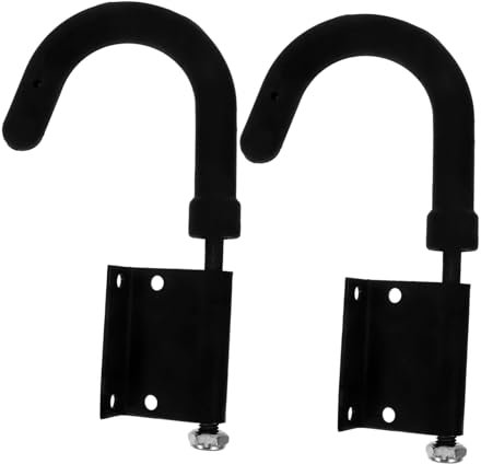 HYTROVE 2pcs Heavy Duty Ladder Hooks Sturdy Roof Hook Attachment for Enhanced Stability and Safety Stainless Steel Rubber Design Essential Ladder Accessory for Secure Use