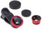 DIYEAH Objectif de Téléphone Kit Fisheye Macro Clip Alliage d'Aluminium pour Smartphone Compatible Lens Compacte Noir