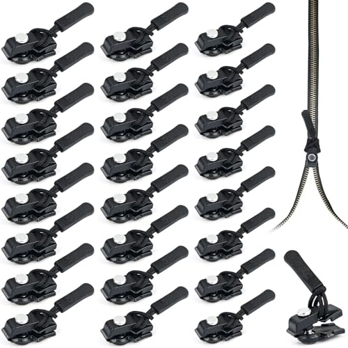 JAXICREY Reißverschluss Reparatur Set, 24 Stück Reisverschluss-Reparaturset Reisverschluss-Zipper Ersatz Reissverschluss Reparatur Set Abnehmbarer Universeller Reißverschluss Zipper Repair Kit