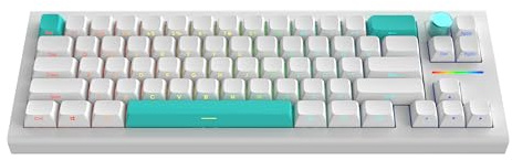 Nubi NK68 PRO White - Teclado mecánico inalámbrico para juegos (inglés US - ANSI)