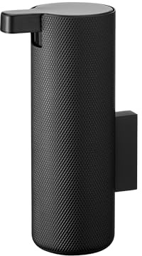 blomus Seifenspender -MODO ROF- | Flüssigseifenspender zur Wandmontage aus Edelstahl | 165 ml | Farbe Black