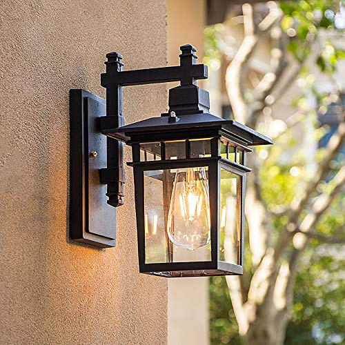 Applique murale extérieure en aluminium étanche pour porche, jardin, garage et porte d'entrée – Luminaire extérieur