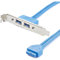 StarTech.com USB3SPLATE - Cabezal de 2 Puertos USB 3.0 SuperSpeed con conexión a Placa Base (2 x USB 3.0 A Hembra, IDC 20 Pines Hembra)