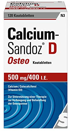 Calcium-Sandoz D Osteo Kautabletten, 120 St. Tabletten