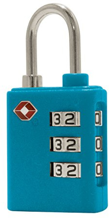 HAUPTSTADTKOFFER – Vorhängeschloss 3-stellig I TSA Zahlenschloss I TSA Schloss I Kofferschloss I Gepäckschloss I Kombinationsschloss I Farbe: Blau