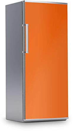 Kühlschrank Aufkleber I Dekosticker für Kühlschranktür - Klebefolie Sticker selbstklebend I Tattoo Küche - Farbe: Orange Dark