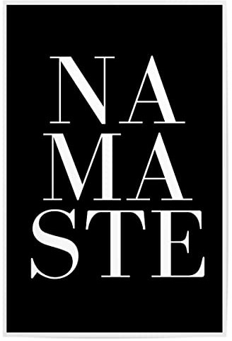 artboxONE Poster 90x60 cm Yoga Typografie Namaste hochwertiger Design Kunstdruck - Bild Yoga Namaste Spruch