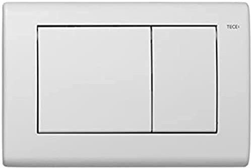 TECE planus Toiletten Betätigungsplatte (für Zweimengentechnik, weiß seidenmatt, Betätigung von vorne und oben) 9240322