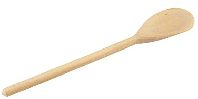 apollo THE HOUSEWARES BRAND, 30cm 12inch Beech Wood | Cooking Spoon, Anti-Scratch, Stirring and Serving for Pots and Pans, Natural