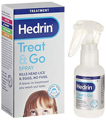 Hedrin Treat & Go Head Lice Spray 60ml