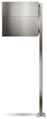Radius Standbriefkasten Letterman XXL 2 Edelstahl inkl. Zeitungsfach mit Pfosten - 568