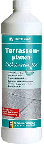 HOTREGA Terrassenplatten SCHONREINIGER 1 Liter - Materialschonendes Konzentrat
