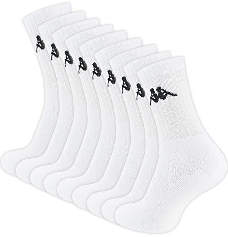 Kappa 9 Paar Original Tennissocken, Sportsocken in weiss, Gr. 39-42