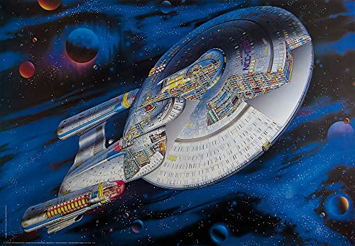 1art1 Star Trek Poster Unendliche Weiten, Das Nächste Jahrhundert TNG U.S.S. Enterprise NCC-1701-D Plakat | Bild 95x66 cm