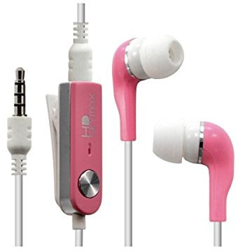 Seluxion – Wired Stereo Earphone Pink for Doogee SFR, Orange, Sony, Huawei, Motorola, Microsoft,