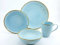 CreaTable, 19986, Serie NATURE COLLECTION Skandinavien, Geschirrset Single Set 4 teilig LIGHTBLUE