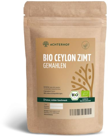 Bio Ceylon Zimt gemahlen (500g) mit wenig Cumarin in premium Qualität | 100% ECHTES Bio Ceylon Zimt Pulver