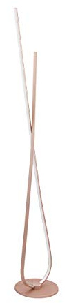 EGLO LED Stehlampe Palozza, 1 flammige Stehleuchte | Standleuchte aus Aluminium und Kunststoff, Wohnzimmerlampe in Roségold, Weiß, Lampe mit Schalter