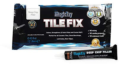 MagicEzy Tile Fix - Deep Chip Filler - Strong Epoxy Tile Crack Repair Kit - Ceramic, Porcelain, Acrylic