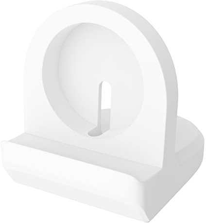 AWINNER Compact Stand Compatible with iWatch Series 4,Series 3, Series 2, Series 1 - Nightstand Mode Compatible - Support Stand with Integrated Cable Management Slot (White)