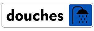 Autocollant Sticker adhesif signalisation Plaque Porte Panneau douches