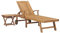 vidaXL Sonnenliege mit Tisch Massivholz Teak