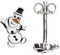 Jobo Kinder-Ohrstecker Schneemann aus 925 Sterling Silber
