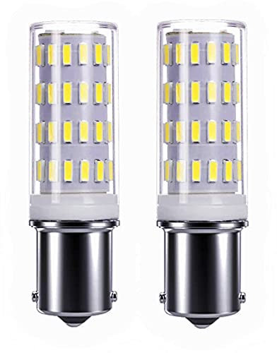 1156 Led 12v Bombillas 5W, Bayoneta Led Bombilla, AC/DC 12v-24v, Equivalentes HalóGenas De 45 Vatios, luz Blanco Frío 6000K, para Iluminación para interiores, jardines, Barco. (2 Piezas)