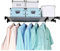 BAOYOUNI Verstellbares Regal Teleskop Schrank Organizer Rack Erweiterbar kleiderschrank Edelstahl Teleskopregal Ohne Bohren, Ausziehbare 60-100 cm, für Schlafzimmer, Bad, Küche, Schwarz, 1 Stück