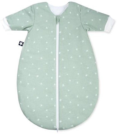 Julius Zöllner Winterschlafsack Jersey, warme Füllung 2,5 TOG, waschbar bei 60°C, Made in Germany, Oeko TEX Standard 100, Stary, Gr. 56/62