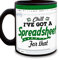 Tasse mit Aufschrift I've Got A Spreadsheet, personalisierbar, für Damen, Herren, Kollegen, Freunde, Weihnachten, Geburtstag, Kaffeetasse