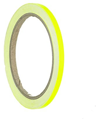 Zierstreifen Autoaufkleber Neon Gelb Leuchtfarben auffällige Klebestreifen Dekor Bänder Autostyling Stripe Decal Pinstriping Markierungsleisten Warnstreifen Begrenzungsbänder (6 mm)