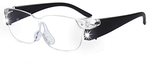 OuShiun Vergrößerungsgläser mit leichten, 160% Händen kostenlose Lupe mit Brille für Lesen/Handwerk/Juweliere/Hobbys und Enge Arbeit (1 Pack)