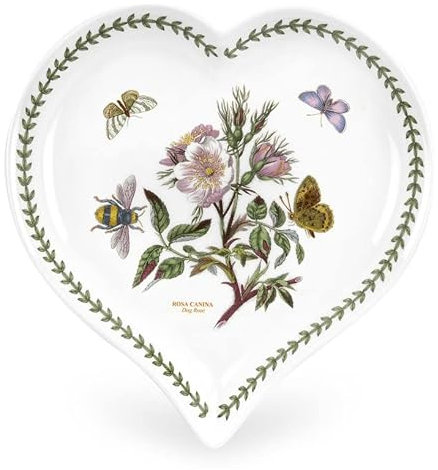 Botanic Garden Portmeirion Heart Shaped Dish (Dog Rose)