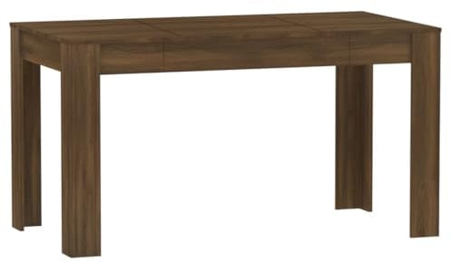 vidaXL Mesa de Comedor Cocina Mostrador Restaurante Cafetería Bistró Salón Sala de Estar Muebles Madera Contrachapada Roble Marrón 140x74,5x76 cm