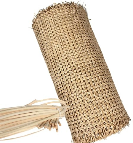 NLUMEC Wiener Geflecht Meterware, 100cm Breites Rattangeflecht Natur, Rattan Gurtband Rolle, Natürliches Rattan Geflecht für Möbel Stuhl Kommode Schrank Lampe(40x200cm)