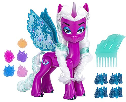 My Little Pony Puppen Opaline Arcana Wing Surprise, 5 Zoll Spielzeug Alicorn mit Zubehör, Spielzeug für 5 Jahre alte Mädchen und Jungen