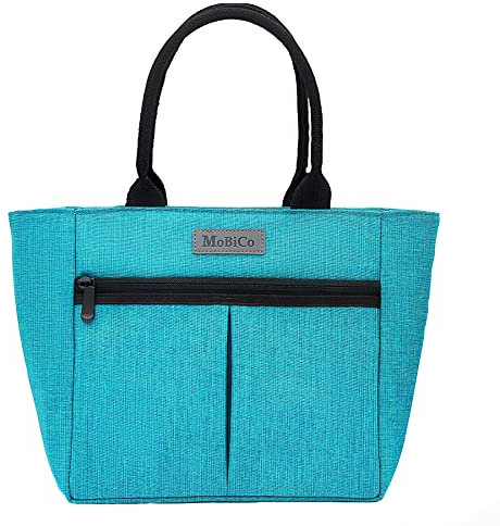 MOBICO Lunchtasche für Erwachsene, isolierte Thermo-Lunch-Tasche, Lunchbox mit Fronttasche für Büro, Arbeit, Picknick, Einkaufen