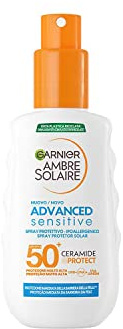 Garnier Ambre Solaire Advanced Sensitive Ceramide Protect Spray LSF50+, 150 ml