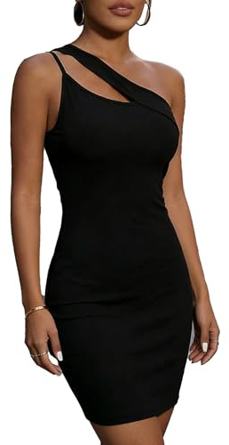 BKEPDY Robe d'été pour Femme Robes sans Manches Robe Moulante Courte épaules dénudées avec Ouverture Haut Jupe Serrée Robe Mini Chic et Elegante pour Soirée Cocktail Vacances