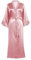 Y WJing Yi Jia Robe de chambre longue kimono pour femme - Robe de mariée en soie - Robe de nuit en satin - Style long - Robe de matinée - Bordure en dentelle - Kimonos longs, Rose pâle-B, taille