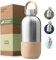 noma noma Trinkflasche Edelstahl Kohlensäure geeignet - Thermosflasche 1l, 750ml, 500ml - auslaufsicher, BPA-frei & klimaneutral (500ml Chai Beige)