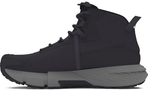 Under Armour UA Charged Valsetz Mid Botas tácticas para Hombre, Botas de Trekking Transpirables para Actividades de Exterior, Color Antracita/Gris Brezo/Negro
