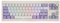 EPOMAKER Shadow-X Gasket Mechanische Tastatur mit Kabel/Bluetooth/kabellos,mit Bildschirm,Hot Swap,3000mAh,Poron-Schaum,Silikon-Pad für PC/mac (White Purple, Epomaker Mulan Switch)