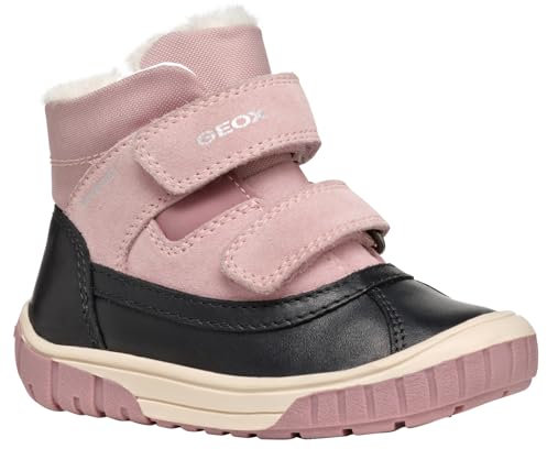 Geox B Omar Girl WPF C, Stivaletto Bimba 0-24, Black/Rose, 24 EU