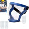 Tooltekt Anti-Dust & Fog-Free Face Shield, Super Protective Full Face Shield for Grinding and Cutting (Blue)